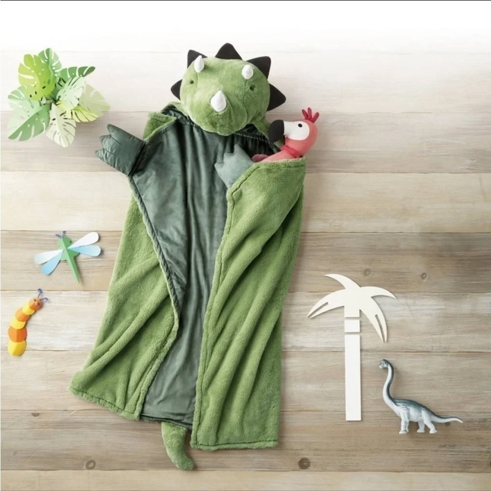 Pillowfort Hooded Dinosaur Blanket